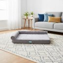 Ver imagem 4 de Cama Pet Ortopedica Colchão Grande 89x58cm Espuma Casca de Ovo Memoria Lavável com Zíper Travesseiro