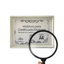 Ver imagem 2 de Moldura A4 Quadro Certificado Diploma de Luxo e Tela Acetato Arte na Arte Moldura A-4 Moldura Branca