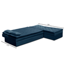 Ver imagem 3 de Sofá Cama King 5 Lugares 270cm Alexa Suede Azul