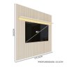 Painel para TV até 75 Polegadas Impressão Ripada com LED Requinte Gelius Móveis Off White - 4