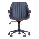 Ver imagem 5 de Cadeira de Escritório Ergonômica Giratória Diretor Executiva Couro Saragoça Office Cor:preto