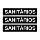 Ver imagem 1 de Combo 6 Placas De Sinalização Sanitários 30x7 Acesso - A-402 F9e