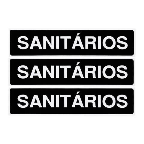 Combo 6 Placas De Sinalização Sanitários 30x7 Acesso - A-402 F9e