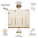 Ver imagem 6 de Guarda Roupa Casal Meraki A02 6 Portas 6 Gavetas 270cm Cinamomo-Off Mpozenato