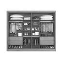 Ver imagem 3 de Guarda Roupa Casal 2 Portas de Correr (1 Ripada e 1 C/ Espelho) e 4 Gavetas Atlanta Peroba - Europa