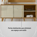 Ver imagem 6 de Rack Bancada e Painel para Tv de 60 Polegadas Cronos - Cumaru/opala