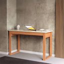 Ver imagem 1 de Mesa Escrivaninha Industrial com Gaveta Dalla Costa 100% Mdf Cor:off White com Freijó