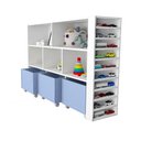 Ver imagem 3 de Organizador Infantil Natalino com Baús e Nichos MDF 142cm Azul Woodcore