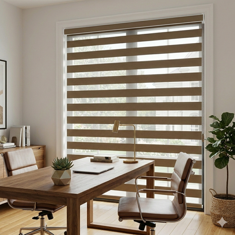 Persiana Zebra Double Vision 1,20x2,60 Premium - Caramelo