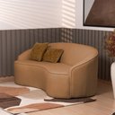 Ver imagem 5 de Sofá Curvo Montserrat 230cm 04 Lugares Bouclé Terracota - Nexta Casa