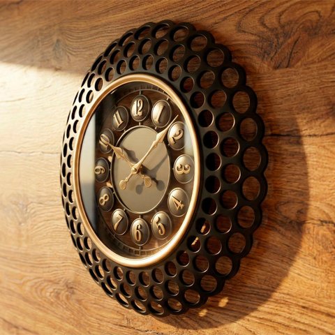 Relógio Decorativo Vazado de Parede Elegante Vintage de 50cm