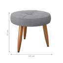Ver imagem 2 de Jogo Poltrona e Puff para Sala Hazen Boucle Cinza