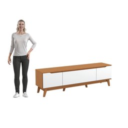 Rack Kappesberg 3 Portas Canela/branco 180cm - 9