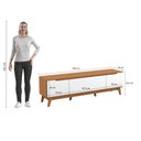 Ver imagem 4 de Rack Kappesberg 3 Portas Canela/branco 180cm