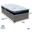 Ver imagem 3 de Cama Box Baú Cinza e Colchão Orthosono D33 com Pillow Top Solteiro Anjos
