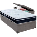 Ver imagem 1 de Cama Box Baú Cinza e Colchão Orthosono D33 com Pillow Top Solteiro Anjos