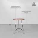 Ver imagem 2 de Mesa Lateral Filete Redonda Preto e Nozes - 42cm x 45,5cm Abra Cadabra