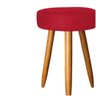 Kit 16 Banqueta Alta Julia 50cm Bar Cozinha Balcão Bistrô Pé Palito Rústico Suede Vermelho - 3
