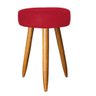 Kit 16 Banqueta Alta Julia 50cm Bar Cozinha Balcão Bistrô Pé Palito Rústico Suede Vermelho - 4