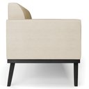 Ver imagem 6 de Sofá Namoradeira Base Madeira Preto Maressa Veludo Luxo Off White - Ibiza