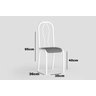 Conjunto 2 Cadeiras Ceci Art Panta Tubo Aço Branco Ass/Cinza - 2