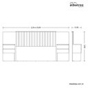 Ver imagem 3 de Cabeceira Extensível Olinda 4 Gavetas - Cinamomo - Albatroz