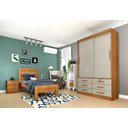 Ver imagem 2 de Guarda Roupa Casal Chicago 2 Portas 6 Gavetas S/Espelho Tcil Cinamomo/Off White