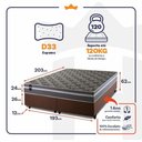 Ver imagem 2 de Conjunto Cama Box Miami Espuma King 193x203 Cinza King House