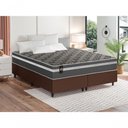 Ver imagem 1 de Conjunto Cama Box Miami Espuma King 193x203 Cinza King House