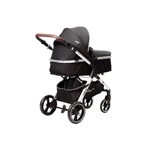 Carrinho de Bebe Kansas Gold Premium com Bebe Conforto:base Silver/preto