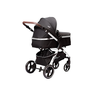 Carrinho de Bebe Kansas Gold Premium com Bebe Conforto:base Silver/preto - 1