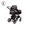 Carrinho de Bebe Kansas Gold Premium com Bebe Conforto:base Silver/preto - 2