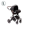 Carrinho de Bebe Kansas Gold Premium com Bebe Conforto:base Silver/preto - 4