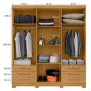 Ver imagem 3 de Guarda Roupa Casal Londres Carvalho Americano - Incorplac