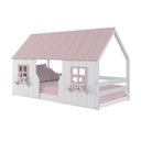 Ver imagem 2 de Cama Montessoriano Casinha Encantada Madeira Maciça Branco/Rosa | Housin