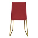 Ver imagem 4 de Kit 3 Cadeiras de Jantar Estofada Lille Base Gold Veludo Vermelho - Montanaris Decor