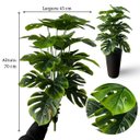 Ver imagem 2 de 5 Costelas de Adão Artificial Grande Toque Realista Planta Decorativa para Sala e Jardim Interno