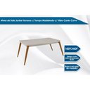 Ver imagem 4 de Conjunto: Mesa Sala Jantar Havana Tampo c/ Vidro Curvo 180cm+6 Cadeiras Maldivas Madeira Naturale/