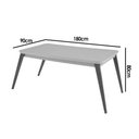 Ver imagem 3 de Conjunto: Mesa Sala Jantar Havana Tampo c/ Vidro Curvo 180cm+6 Cadeiras Maldivas Madeira Naturale/