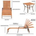 Ver imagem 3 de Kit 2 Espreguiçadeiras Corda Náutica e Mesa Garden em Alumínio para Piscina Edícula Catar Laranja/Terracota