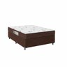 Cama Box Casal + Colchão D33 One Face - Suede Marrom - 1