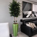 Ver imagem 1 de Vaso Decorativo Fibra de Vidro Florida P 65cm Verde Claro Brilho Lindo Vaso