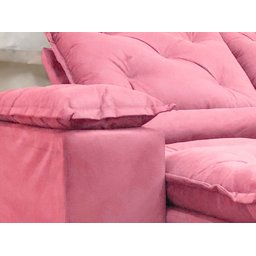 Sofá Retrátil e Reclinável 2,00m em Tecido Veludão C/ Pillow Nos Braços Athenas - Montagem Inclusa:r - 6