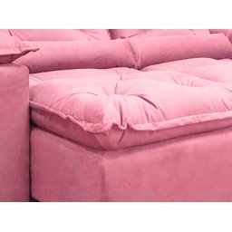 Sofá Retrátil e Reclinável 2,00m em Tecido Veludão C/ Pillow Nos Braços Athenas - Montagem Inclusa:r - 5