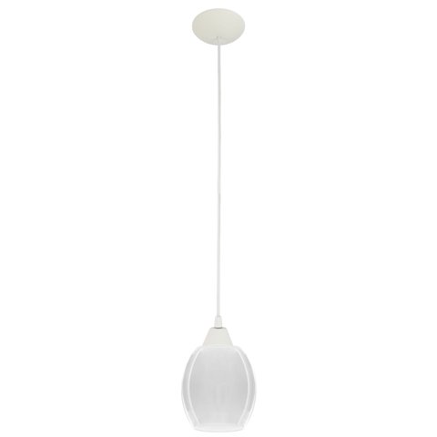 Pendente Branco Barril Pequena Transparente Art Pop