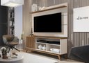 Ver imagem 2 de Rack + Painel 1,36 P/ TV 50" Malbec Giga- Off White / Ripado