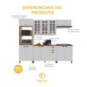 Ver imagem 5 de Armário de Cozinha Modulada Completa Fidelitá Nara 100% MDF 5 Peças 270cm 14 Portas 2 Gavetas com
