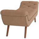Ver imagem 5 de Kit Cabeceira Cama Box Casal 195cm Madrid com Puff Recamier Santorini Bouclê Bege