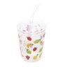 Copo Vidro Borossilicato C-tampa e Canudo Fruits 360ml Lyor - 3