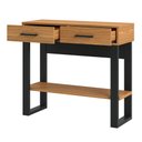 Ver imagem 2 de Aparador em Estilo Industrial 89,5cm com 2 Gavetas e Prateleira F31 Pradel Móveis-freijó/preto Fosco